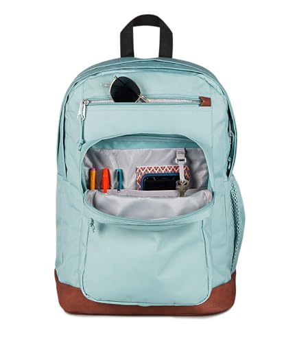 JanSport Cool Backpack with 15-inch Laptop Sleeve, Large Computer Bag Rucksack with 2 Compartments, Ergonomic Straps, Faded Sage - color: Faded Sage