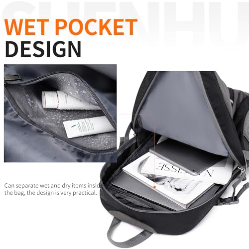 40L Hiking Backpack Lightweight Daypack Waterproof Travel Camping Backpack for Men Women Sport Packable - color: A9-black