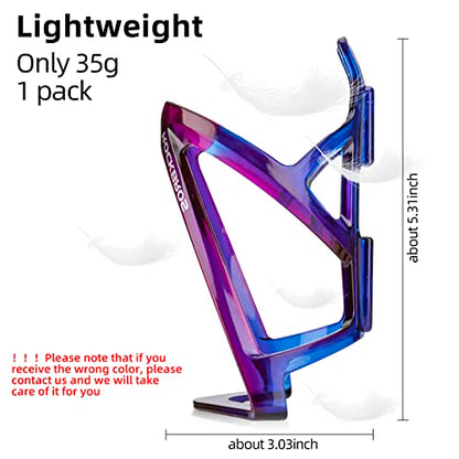 ROCKBROS Bike Water Bottle Holder Ultra-Light Bicycle Bottle Cages with Screws Tool, Universal Bike Cup Holder Rack for Road MTB Bikes… - color: Purple-Blue, size: Standard