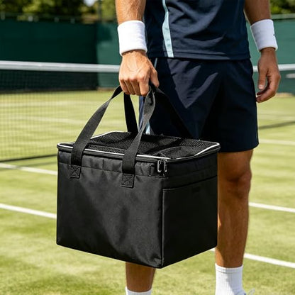 Tennis Ball Bag with Sturdy Bottom, tennis ball,Pickleball, Baseball, Lacrosse & Table Tennis, Teaching, Ball Picking & Organizing (Holds 150 Tennis Balls or 100 Pickleballs)