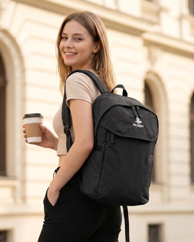 Travel Backpack for Women & Men, Water Resistant 15.6 Inch Laptop Backpack, Lightweight School Bag, Casual Daypack for Commute, College, Travel & Daily Use (Black) - color: Black