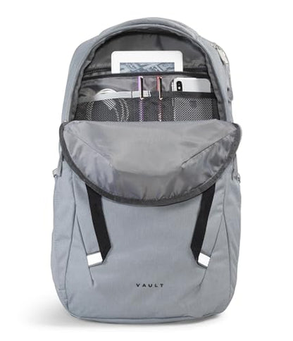 The North Face Vault Everyday Laptop Backpack - Commuter Travel Bag, Water-Repellent Finish, Spacious Compartment, Mid Grey Dark Heather/TNF Black-NPF, One Size - color: Mid Grey Dark Heather/Tnf Black-npf