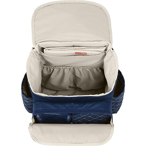 Skip Hop Diaper Bag Backpack: Forma, Multi-Function Baby Travel Bag with Changing Pad & Stroller Attachment, Navy - color: Navy