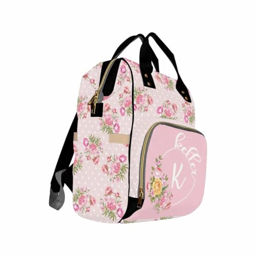 Custom Diaper Bag with Name, Personalized School Bag for Boys, Monogram Nappy Backpack with Thermal Pockets for Adults Kids, Large Capacity Waterproof Diaper Bag, Travel Gifts - color: Color-6