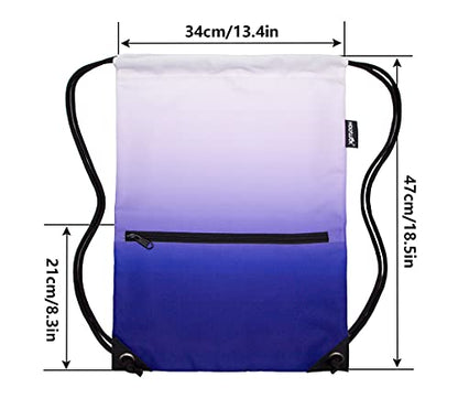HOLYLUCK Drawstring Backpack Bag Sport Gym Sackpack - color: Gradient Purple