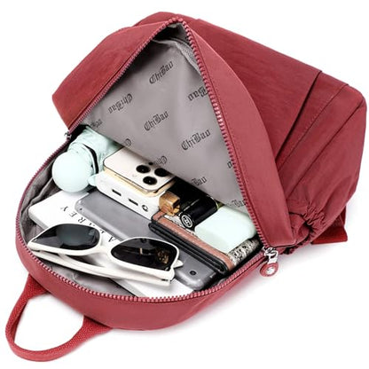 Mini Backpack Purse for Women, Stylish Daypack Shoulder Bag, Small Lightweight Daypack for Work Travle College (A- Wine Red) - color: A- Wine Red