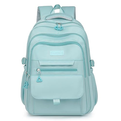 Eagerrich School Cute Aesthetic Backpack Girls Basckpack for Students Kids Teen Girls Large Capacity Bookbags College Backpacks Laptop Lightweight Bookbag Casual Travel Daypacks School Bag（Blue） - color: Blue