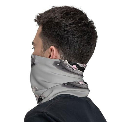 Grey Rat Prints Multifunctional Sport Headband – Seamless Stretch Neck Gaiter for Hiking, Biking, Running & Outdoor Activities – Soft, Quick-Dry, No-Fade Design