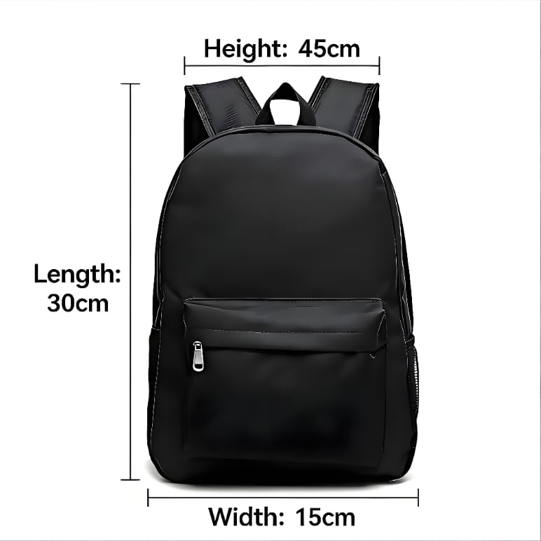 Water Resistant Lightweight Backpack for Men Women, Durable Travel Backpack with Multiple Pockets, Casual Daypack for Work Business Hiking Outdoor Commute(Black)