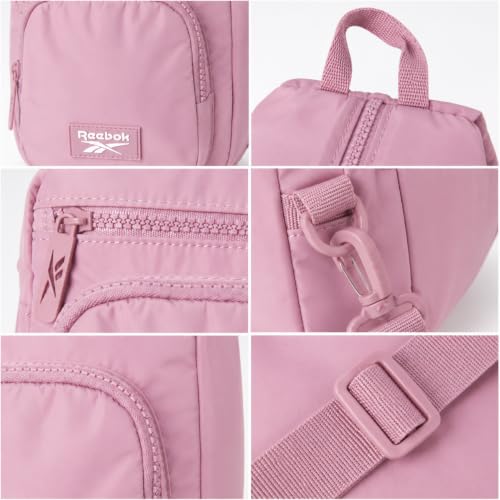 Reebok Unisex Crossbody Bag - Convertible Compact Durable Cross Body Bag for Women and Men - Gym and Travel Essentials, Size One Size, Cosmos Infused Lilac - color: Cosmos Infused Lilac