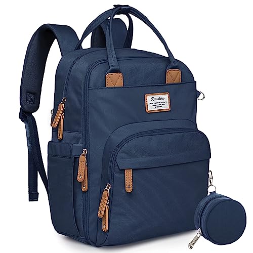 RUVALINO Diaper Bag Backpack-Multifunction Baby Travel Bag with Changing pad, Insulated Bottle Holders & Pacifier Case, Large Capacity, Waterproof, Peacock Blue - color: Peacock Blue