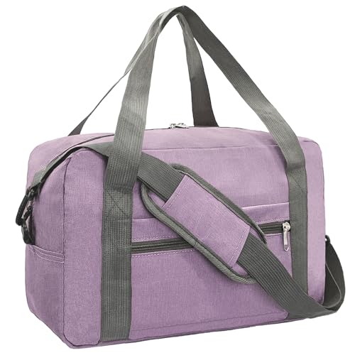 For Spirit Airlines Personal Item Bag 18x14x8 in Underseat Carry-on Luggage foldable Travel Duffle Bag for Airplanes(30L, Purple) - color: Purple, size: 30L