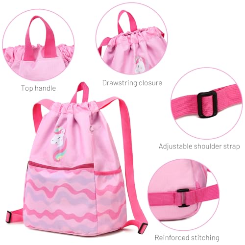 Drawstring Backpack Gym String Bag Drawstring Sackpack Sport Cinch Bag For Womens Girls Mens Alpaca Blue Pink - color: Alpaca Blue Pink