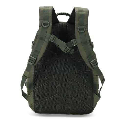35L Tactical Backpack for Men Heavy Duty Military Backpack 3 Day Assault Pack Molle Backpack Hiking Rucksack (Green) - color: Green