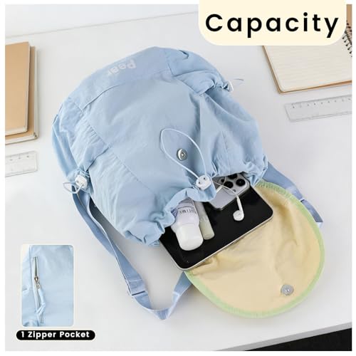 Nylon Casual Daypacks, Commuter Backpack with Magnetic Snap and Adjustable Straps, Small Rucksack Women for Dating (Pink) - color: Pink