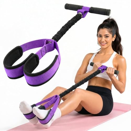 Premium Resistance Bands with Handles, 75LBS Heavy Duty Exercise Pedal Band for Full Body Workout, Legs and Arms Training, Pull Up Assistance Gym Equipment, Home Pilates Board Tool