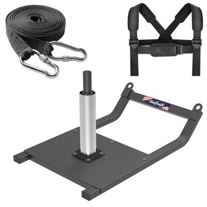GanFindX Workout Sled for Full Body Training, Push Pull Strength Sled for Speed, Power & Conditioning, Fits 1" & 2" Plates