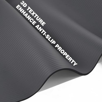 KEEP Extra Thick NBR Yoga Mat for Women & Men, 10mm Thick, 72”x24” Large Exercise Mat with Non-Slip Workout Mat for Yoga, Pilates, Stretching, Meditation – Wide & Cushioned Fitness Mat - color: Grey