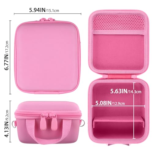 Camera Case for VJIANGER/VETEK/NIKICAM/Yatao 4K Vlogging Camera,Carrying Case Holder for 4K Vlogging Camera and Accessories(Pink Case) - color: Pink Case