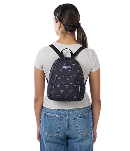 JanSport Half Pint Mini Backpack, 10.2 L - Durable Mini Bag Purse with Adjustable Shoulder Straps, Single Main Compartment, Zippered Stash Pocket, Bad Bows - color: Bad Bows