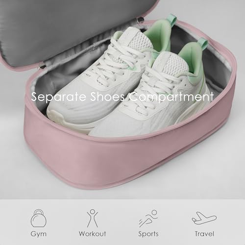 Uselike Gym Backpack for Women Men, Lightweight Gym Bag with Shoe Compartment, Waterproof Workout Backpack with Wet Pocket - color: Purple Ash
