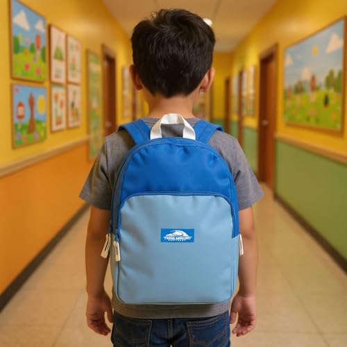 Trail maker 15 Inch Backpack for Kids, Preschool, Elementary & Middle School Students – Spacious Bookbag with Large Front Pocket, Adjustable Straps, Fits up to 13 Inch Laptop (Blue) - color: Blue