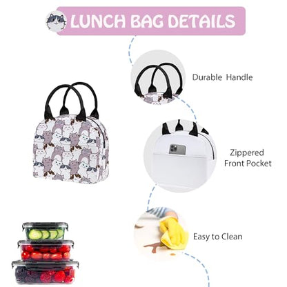Cat Cute 3PCS Backpack Set for Teens Elementary Middle High School, 17 Inch Lightweight Classic Backpack 3 in 1 Set for Girls Boys, Kids Back to School Backpack with Lunch Box Pencil Case - color: Cat