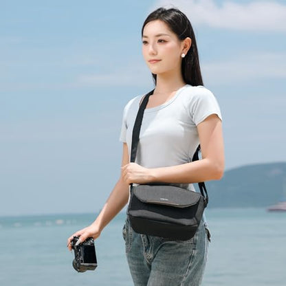 ULANZI Camera Bag, SLR/DSLR Camera Case Professional, Crossbody Photography Small Bag Fashion, Shoulder Bag for Women and Men Compatible for Sony Canon Nikon Mirrorless Camera Lightweight Black - size: Black 3-4 L