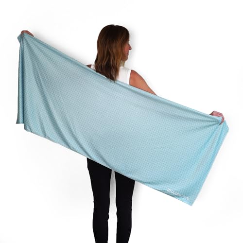 SHAKEitCOOL Large Cooling Shawl - Instant Heat Relief for Outdoor Events - color: Green Scale