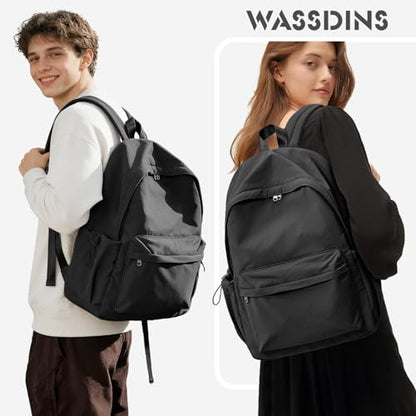 Black Backpack for School Women Girls, Waterproof Bookbag Cute High School Backpack for Men Teen Boys, Lightweight Travel College Backpack Mochilas Escolares para - color: Black