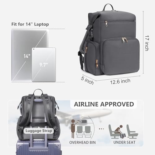 CEI-CEI Neoprene Diaper Bag Backpack Large Newborn Baby Maternity Bags Waterproof Travel Backpack for Mom Dad with Insulated Pockets,Changing Pad - color: Grey