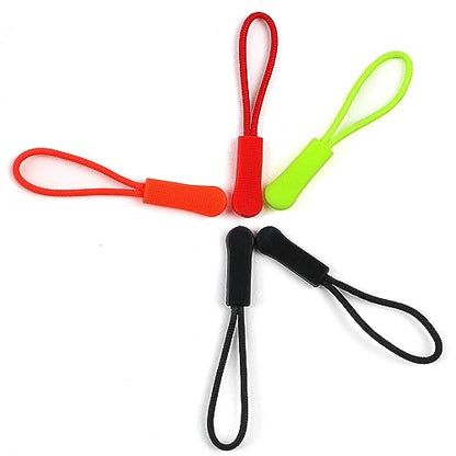 Red Snail 40PCS Zipper Pull - Fluorescent Zipper Pull Replacement for Backpacks - color: 40PCS (Fluorescent Green + Black)