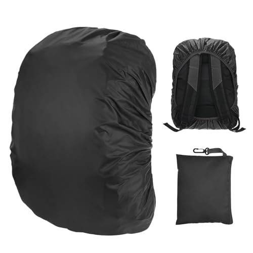 M METERXITY Waterproof Backpack Rain Cover, Waterproof Backpack Cover, Bag Rain Cover with A Carry Pouch for Hiking/Biking/Camping/Outdoor Traveling - color: Black, size: Middle(30L-40L)