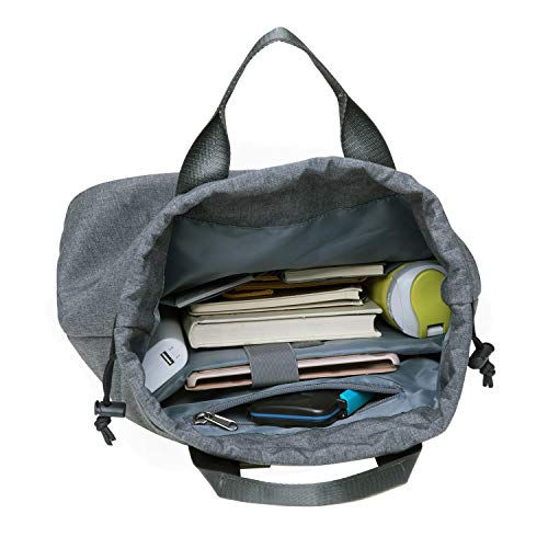 KAUKKO Drawstring Sports Backpack Gym Yoga Bag Shoulder Rucksack for Men and Women KH02-GREY,19.1L - color: H02-grey