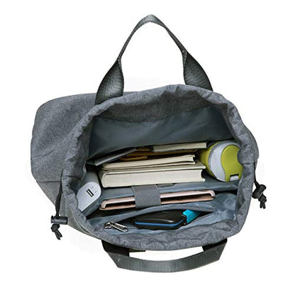 KAUKKO Drawstring Sports Backpack Gym Yoga Bag Shoulder Rucksack for Men and Women KH02-GREY,19.1L - color: H02-grey