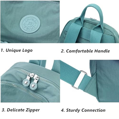 Mini Backpack Purse for Women, Stylish Daypack Shoulder Bag, Small Lightweight Daypack for Work Travle College (A- Light Green) - color: A- Light Green