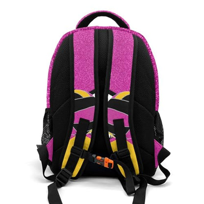 Rose Purple Gold Volleyball Print Shoulders Bag Backpacks Casual Daypacks for Women Men Sports Party - color: Muilti 18