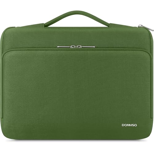 DOMISO 360 Protective Laptop Sleeve 15.6 inch Laptop Case with Handle Laptop Carrying Case for 15 inch MacBook Air/Pro Laptop Case 15.6 inch Compatible with MacBook Air 15 inch M3 2024,Green - color: Green, size: 15-15.6 inch
