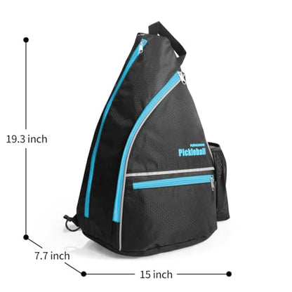 Mangrove Pickleball Bag, Men's & Women's Pickleball Backpack, Adjustable Sling Bag w/Fence Hook/Large Capacity/Safety Pocket - color: Blue