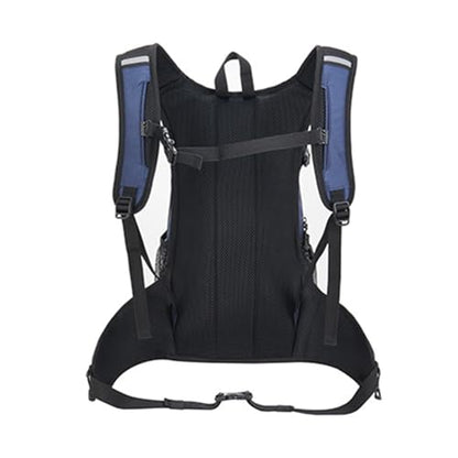 18L Hydration Backpack, Lightweight Breathable Hiking Backpack with Water Bag Compartment and Reflective Strips, for Camping Running Biking Commuting - color: Dark Blue
