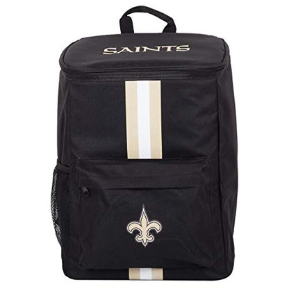 Cooler Backpack – Portable Soft Sided Ice Chest – Insulated Bag Holds 36 Cans - Football Gear – Show Your Team Spirit with Officially Licensed Fan Gear - style: New Orleans Saints