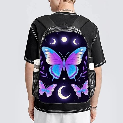 Rucksacks Lightweight Multipurpose Anti-Theft Magic Moon Moth Mystical Goth Astrology Art Shoulder Bag Big Capacity Traveling Camping Backpack With Side Pockets - color: Pattern 210