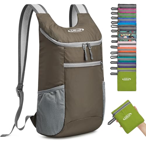 G4Free Lightweight Packable Hiking Backpack for Men Women Small Hiking Daypacks Foldable Shoulder Pack Casual Outdoor Bag 11L - color: Dark Green 2, size: Small