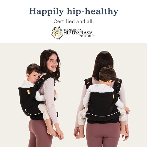 Beco Toddler Carrier with Extra Wide Seat, 100% Cotton - Front-Carry & Backpack Style - Lightweight & Ergonomic Sling Carrier for Children (24-48 Months) - Metro Black - color: Metro Black