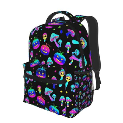 Work Laptop Backpack Halloween Trippy Mushroom Pumpkin, Water Resistant Commuter Bag with Inner Pocket for Office, Business Travel and Daily Commute - color: Pattern (263)