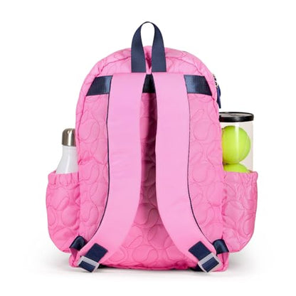 Ame & Lulu Little Love Tennis Backpack - color: Quilted Pink Tennis Balls