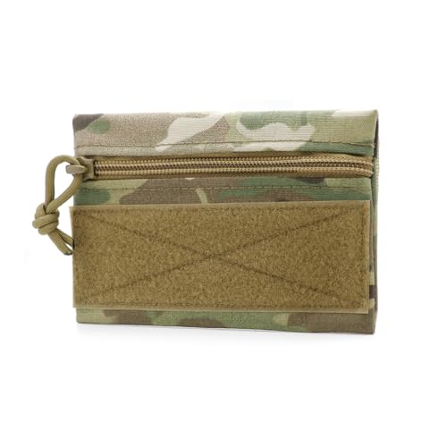 Qavctw Tactical Admin Pouch Bag with Hook and Loop Tool Storage Bag Snack Pouch Candy Bag Hanging Pouches Backpack Accessory Pouch - color: CAMO-M, size: M-6x4"