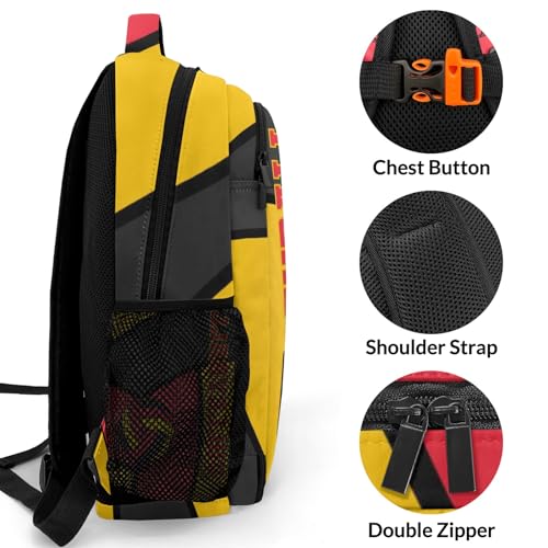 Volleyball Red Gold Customized Waterproof Backpacks Shoulders Daypacks - color: Muilti 24