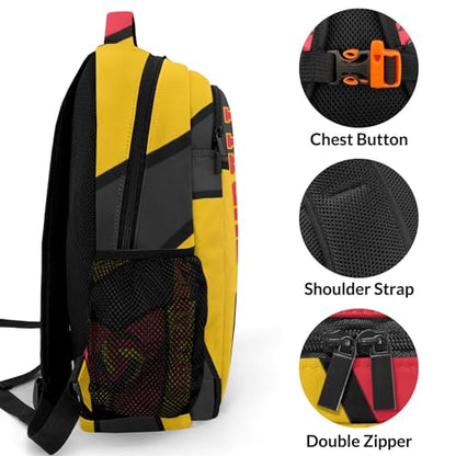 Volleyball Red Gold Customized Waterproof Backpacks Shoulders Daypacks - color: Muilti 24