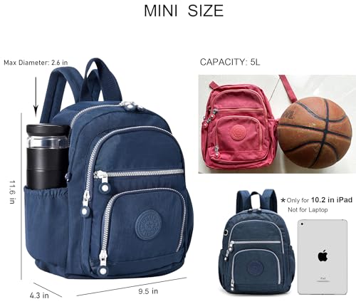 Mini Hiking Waterproof Backpack Purse for Women and Men,Travel Backpack 5L - color: Dark Blue